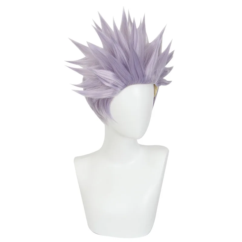 Shuutan Jujutsu Kaisen Gojo Satoru perruque de Cosplay retournée violet clair 458G