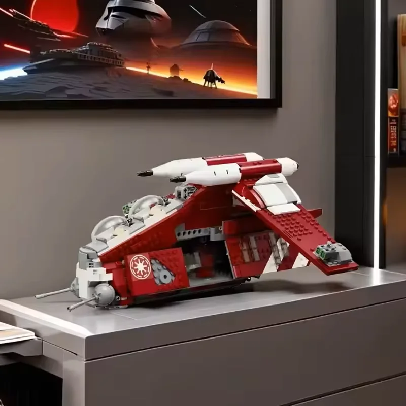 جديد الحروب خطة المركبة الفضائية جمهورية دروبشيب حربية اللبنات الطوب MOC 1083 قطعة لتقوم بها بنفسك تجميع اللبنات هدايا للأطفال