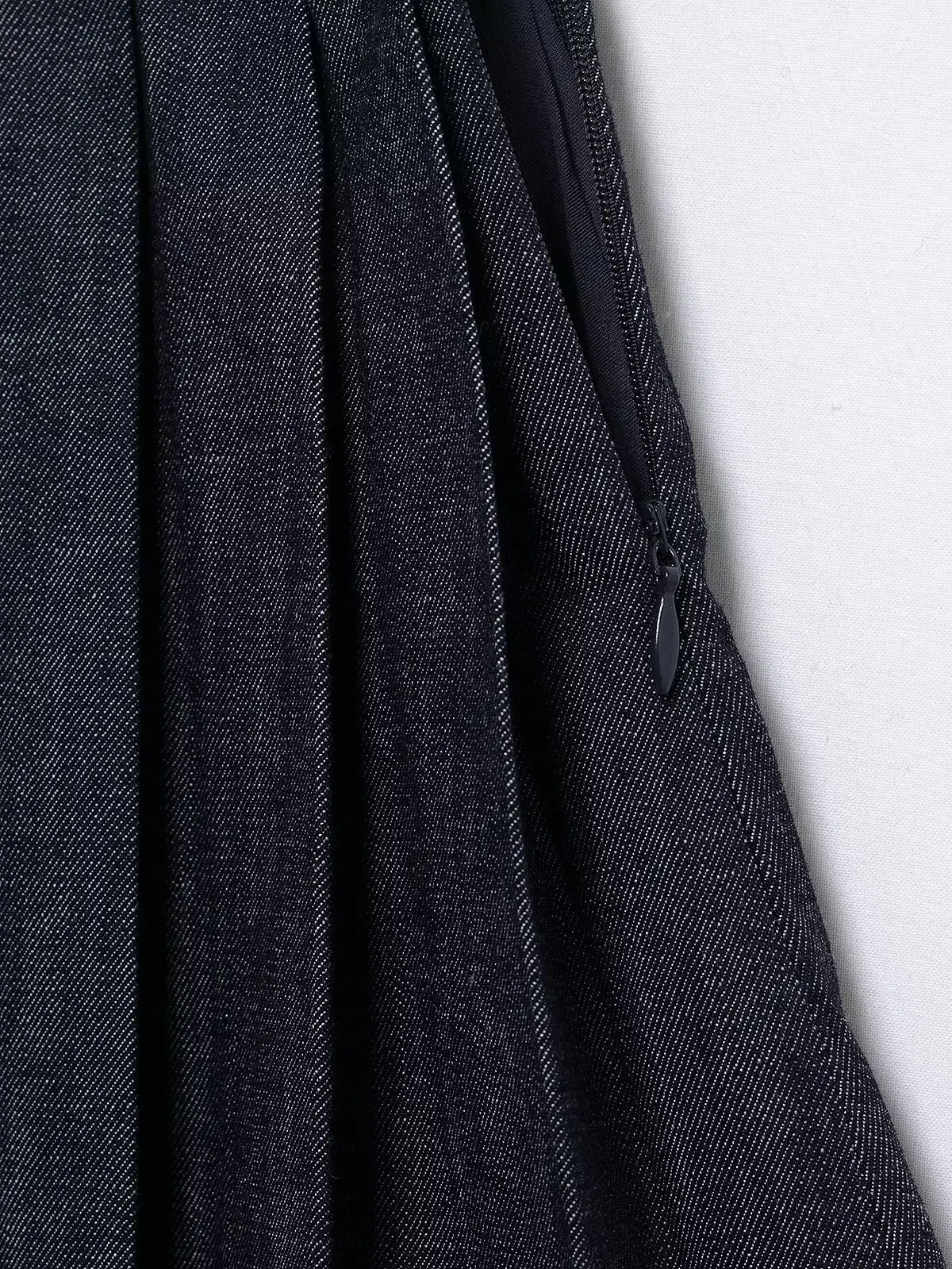 HH Neue Street Fashion Denim Bomber Jacke Für Frauen Einfarbig Stehkragen Zipper Mit Tasche Ballon Stil Kausalen Mäntel – Detail 22