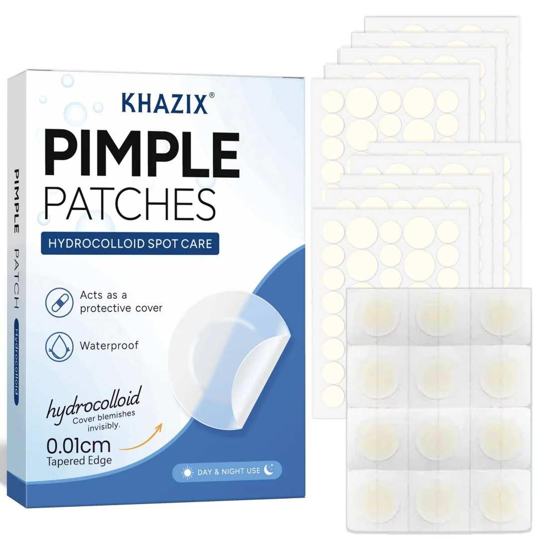 372Pcs Gentle Hydrocolloid Facial Patches, Yellow & Clear Shades, Invisible Skin Care Stickers, Waterproof, Day & Night Use