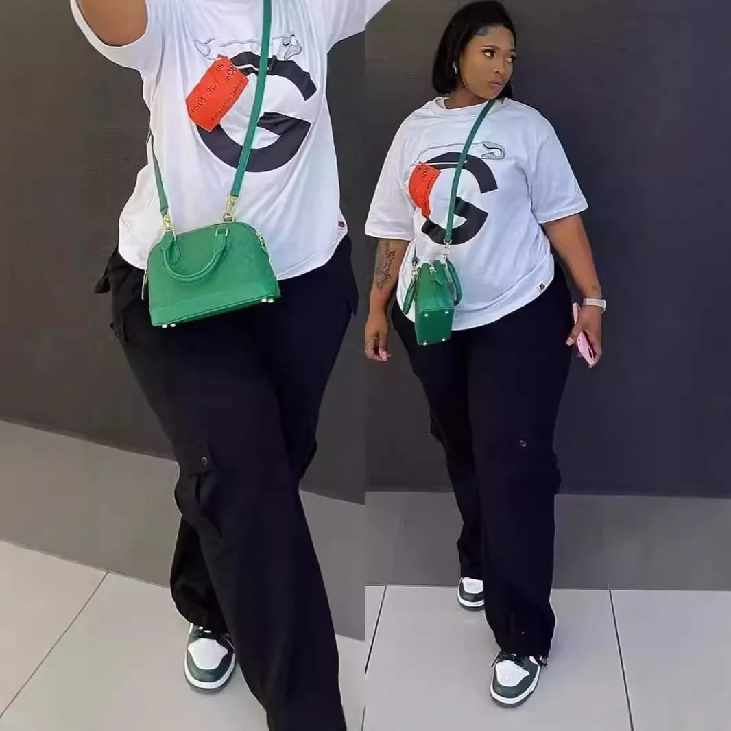 2 Piece Sets African Sets For Women New African Print Elastic Bazin Baggy Pants Rock Style Dashiki Famous Suit Lady Outfits 2025