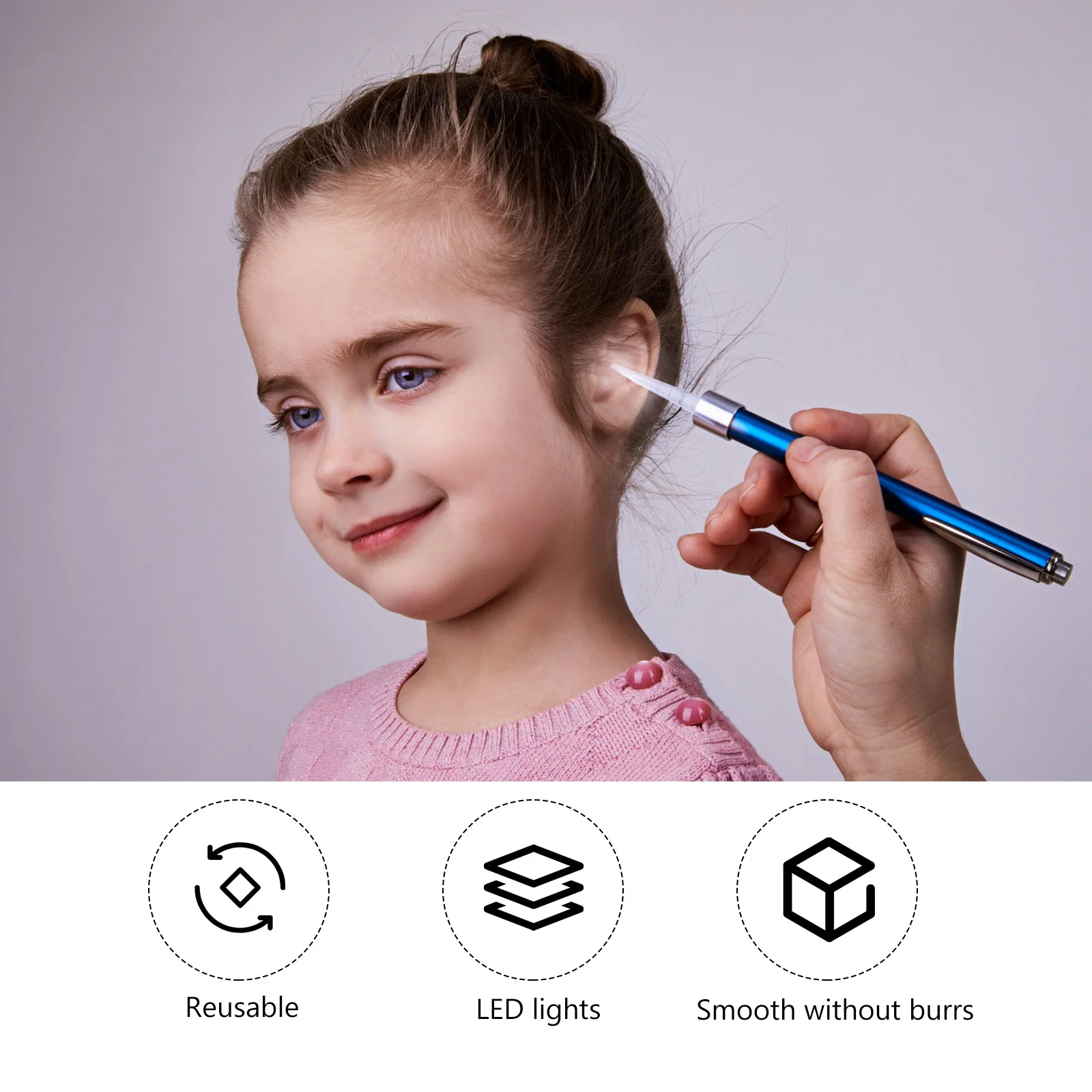 

3Pcs LED Random Color Warm White Light Reusable Nurse Diagnostic Pocket Clip Extra Bright Student Home Use