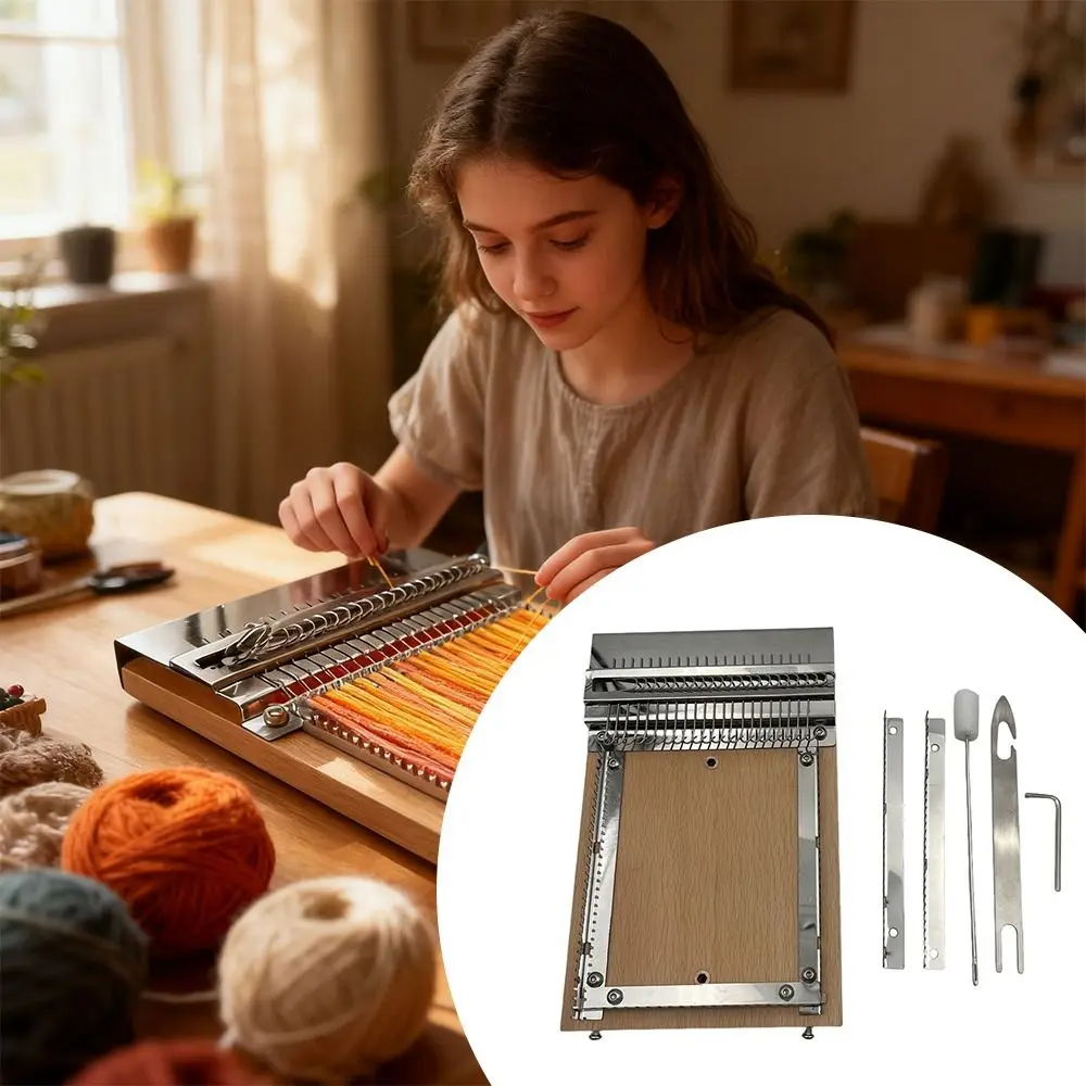 

Creative Lightning Knitting Machine DIY Handmade Weaving Loom Kit Tapestry Knitting Machine Knitting Tools