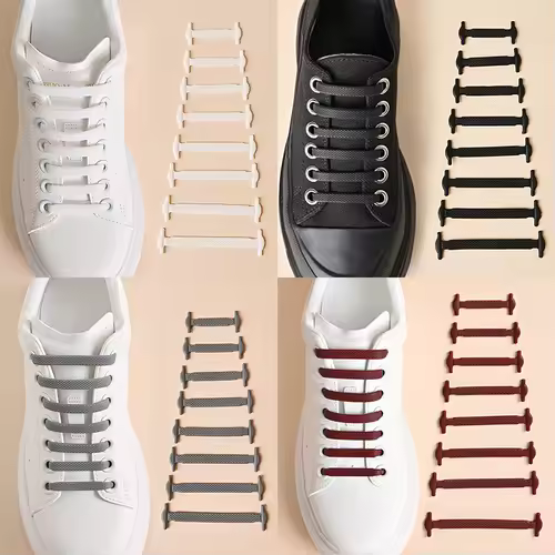 16pcs/lot Silicone Shoelaces No Tie Shoelaces 12 colors Elastic Lace Shoelace Creative Lazy Silicone Laces Rubber Lace - Image 5