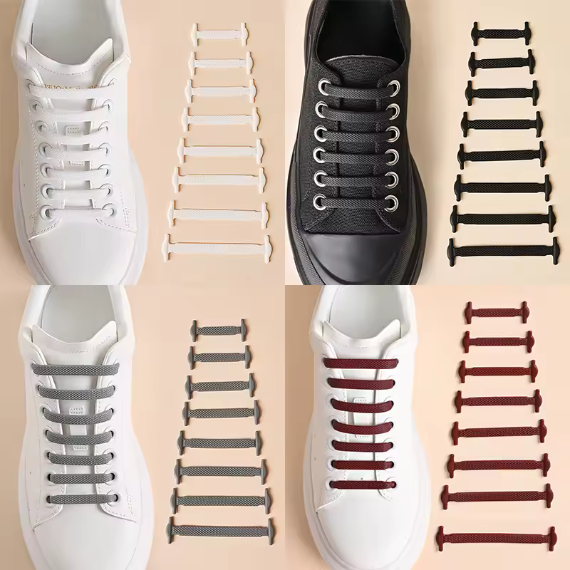 16pcs/lot Silicone Shoelaces No Tie Shoelaces 12 colors Elastic Lace Shoelace Creative Lazy Silicone Laces Rubber Lace - Image 5
