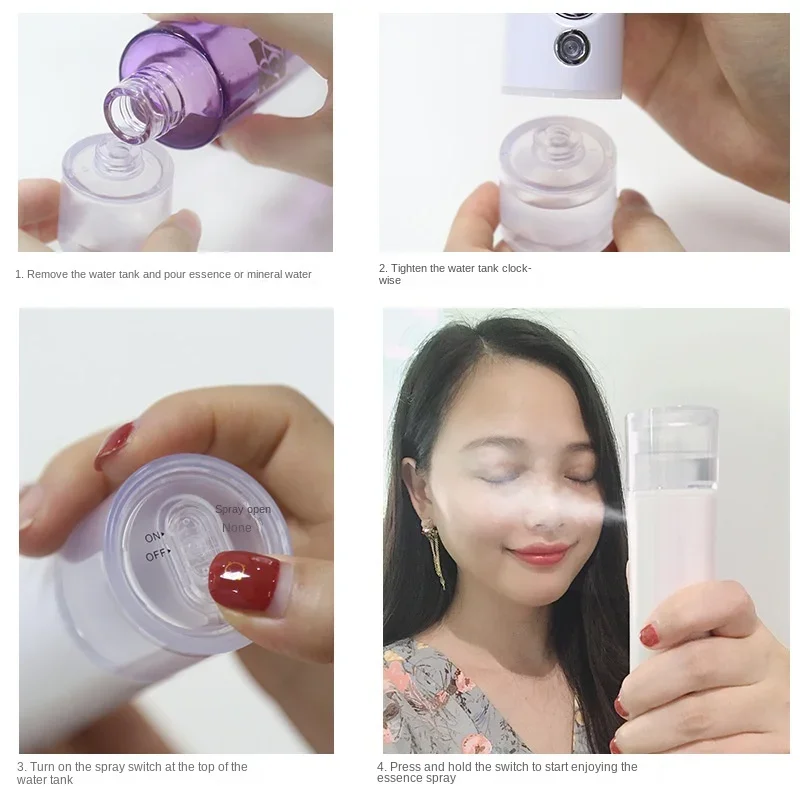 Gratis Verzending Zuurstof Injectie Huid Spuiten Essentie Water Aanvullen Instrument Gezicht Huishoudelijke Kleine Facial Vaporizer