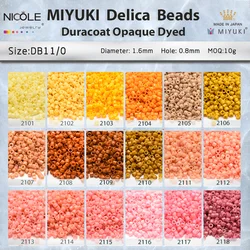 11/0 Miyuki Delica Beads Duracoat Opaque Dyed Series Japanese Seed Bead for Bracelet Necklace Earring Jewelry Making