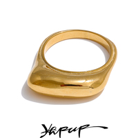 Yhpup 6789# Stainless Steel Metal Casting Integrated Ring Waterproof Minimalist Jewelry Ladies' Jewelry Gift for Her PVD Plated