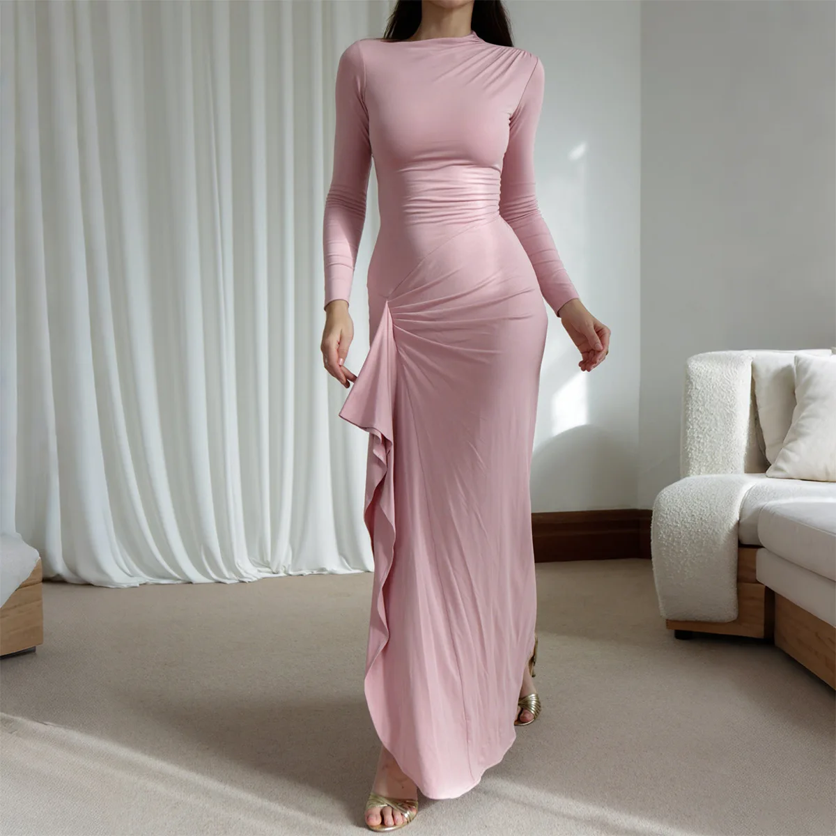 2025 FW المرأة Y2K تي شيرت ريترو فستان قصير الأكمام Bodycon فستان قصير لينة مريح ملابس الشارع الشهير غير رسمية