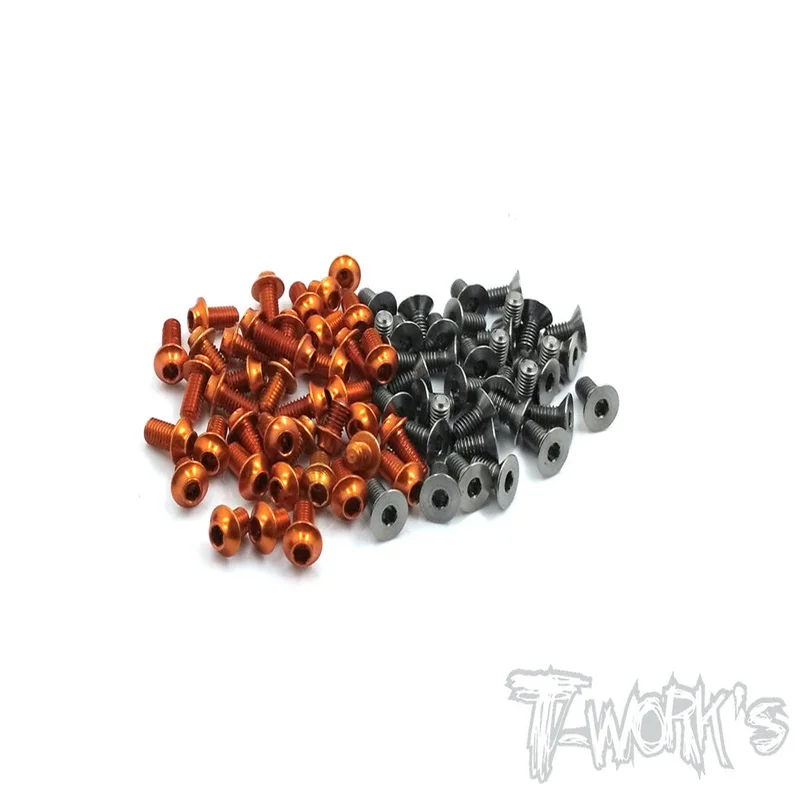 

Original T works TASSU-X1219-EU 64 Titanium &7075-T6 (UFO Head) Screw set 65pcs.(For Xray X12 2019 EU)Rc part