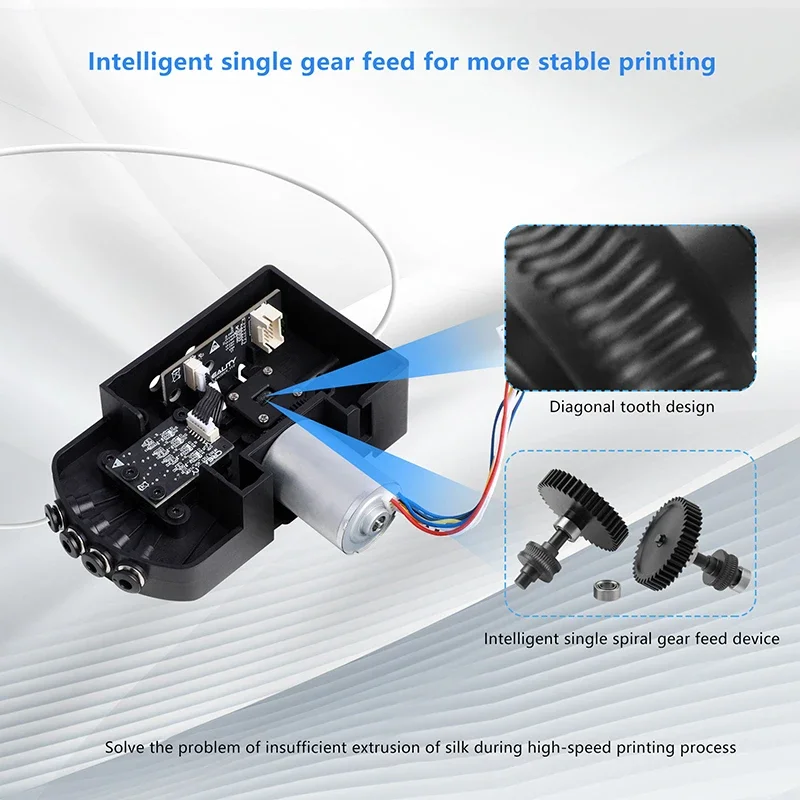 1Set/2Set Gear For K2 Plus/Hi Nano Coating Hardened Steel CFS Five-Way Driven Wheel Wear Resistant 3D Printer Parts