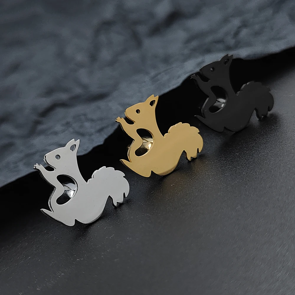 Fashionable new animal stainless steel cufflinks, men's cufflinks, high-end feel, simple and trendy, versatile and niche