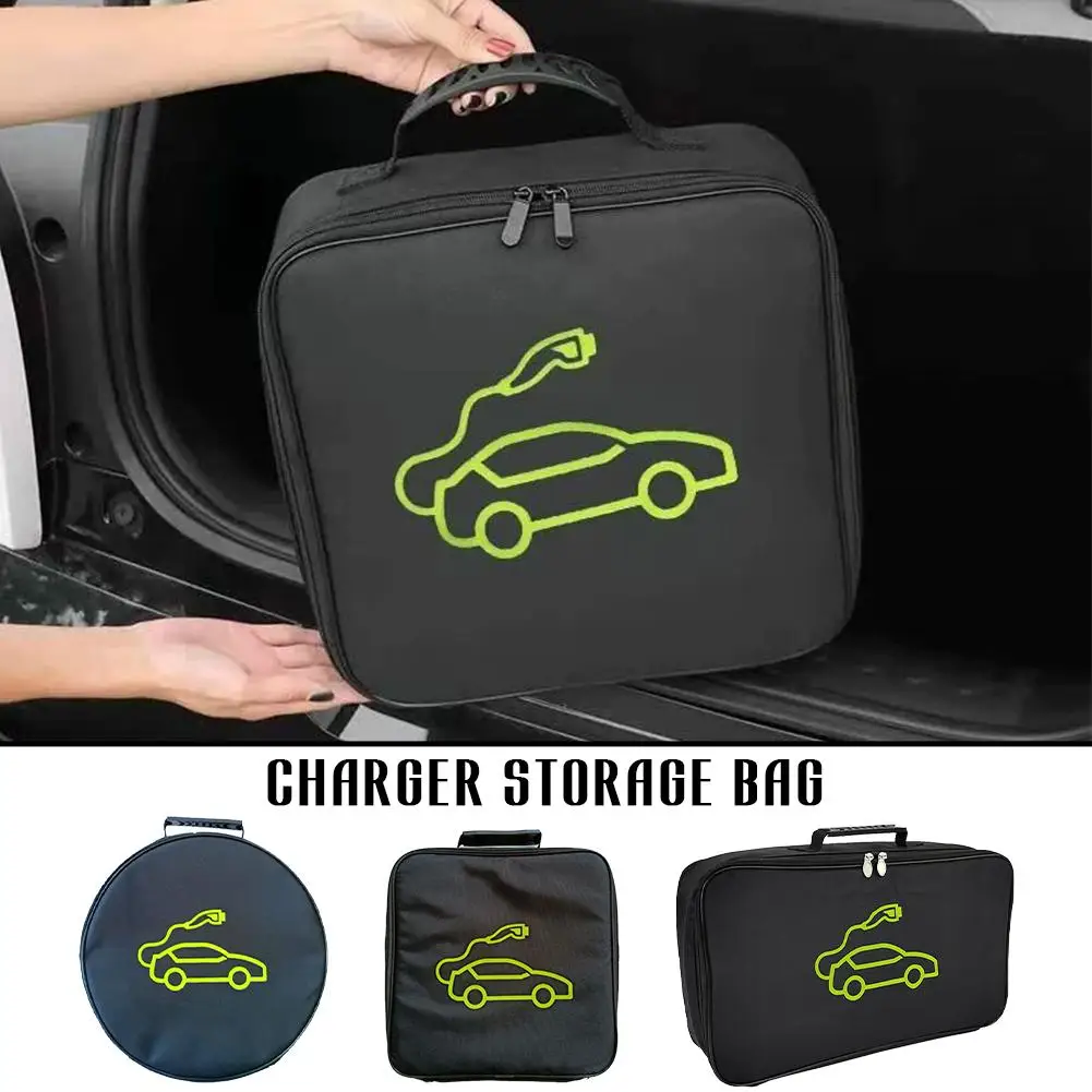 Car Charging Cable Storage Bag Charging Equipment Container Storage Car Charger Equipment Organizer Bag Car Accessories