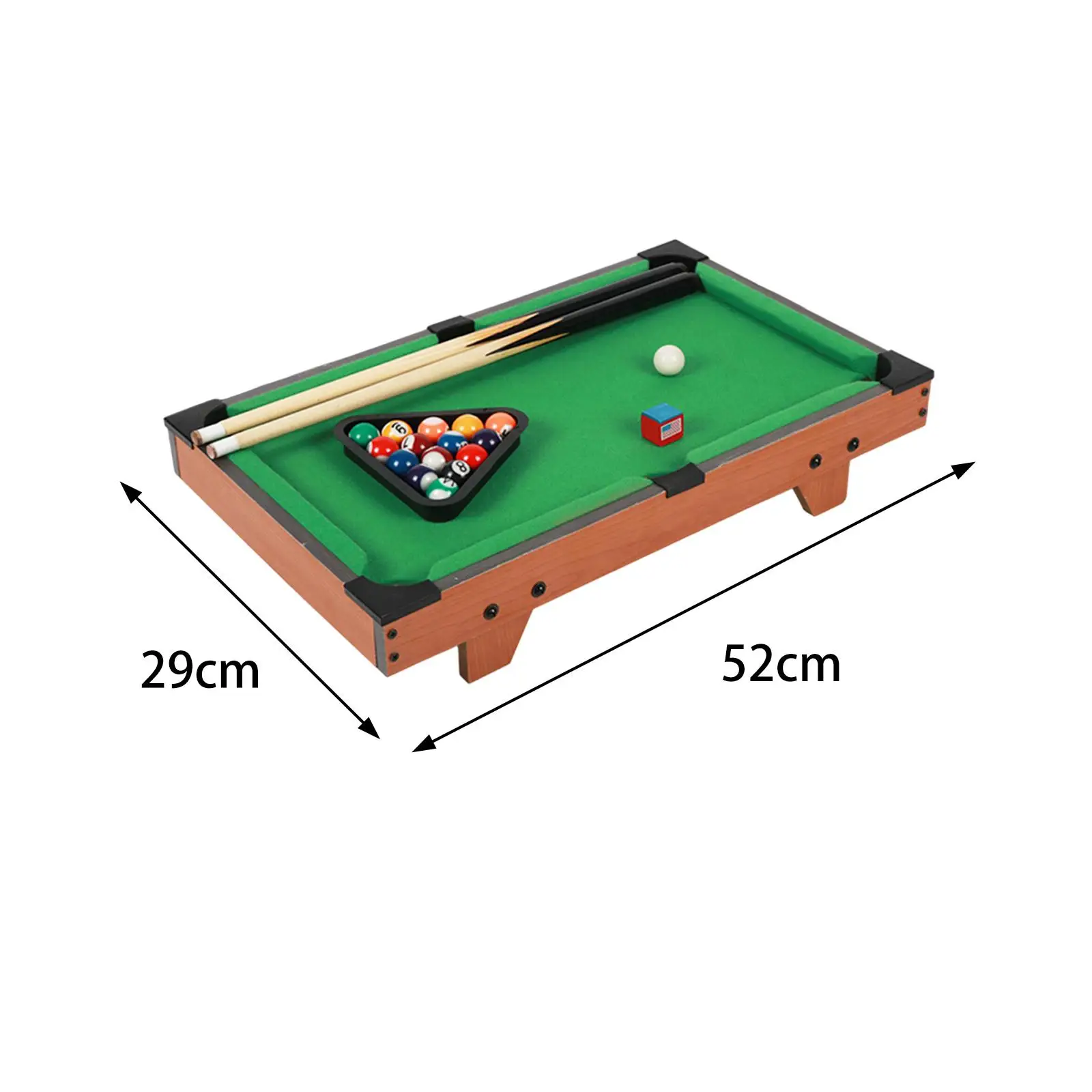 Kids Pool Table Set Game Toy Leisure Practical Gift Billiard Cues with Balls Mini Tabletop Billiards Table for Kids Children