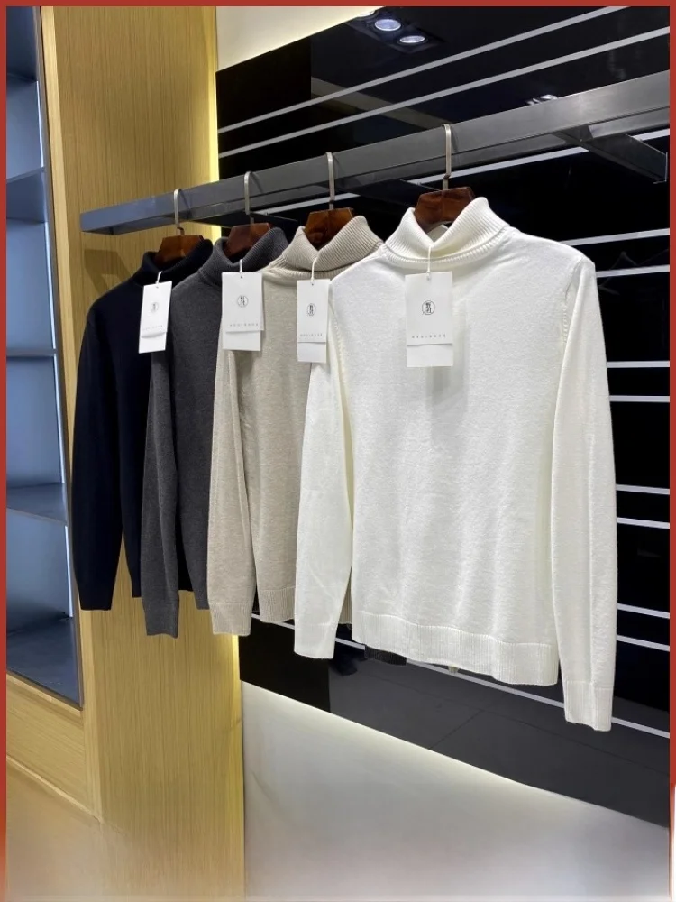 

Мужской вязаный свитер классической серии High Ne, мягкий, приятный для кожи, теплый свободный свитер, осень-зима, модная смесь полиэстера