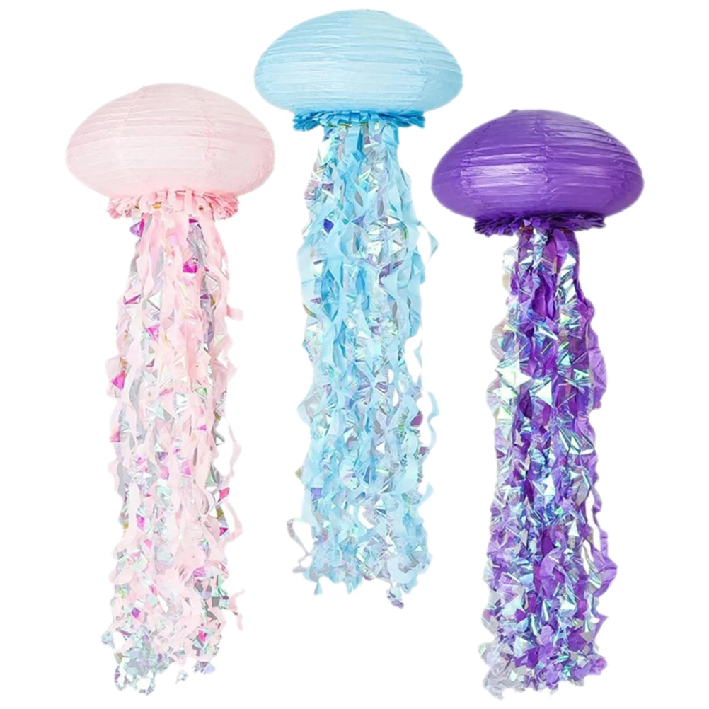 

Lantern Decoration Hanging Jellyfish Decorations Lanterns Paper Theme Prop