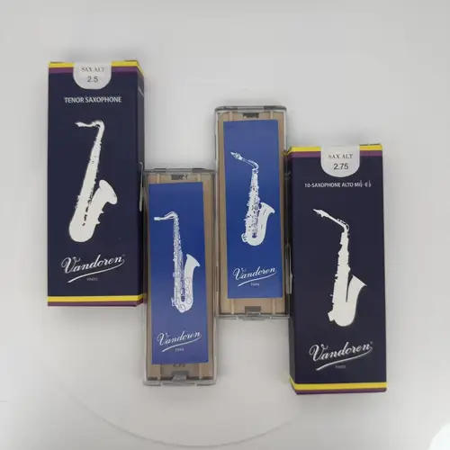 Cañas Vandoren para saxofón soprano/tenor, clarinete, saxofón alto (1 pieza), fuerza 2,0/2,25/2,5/2,75/3,0