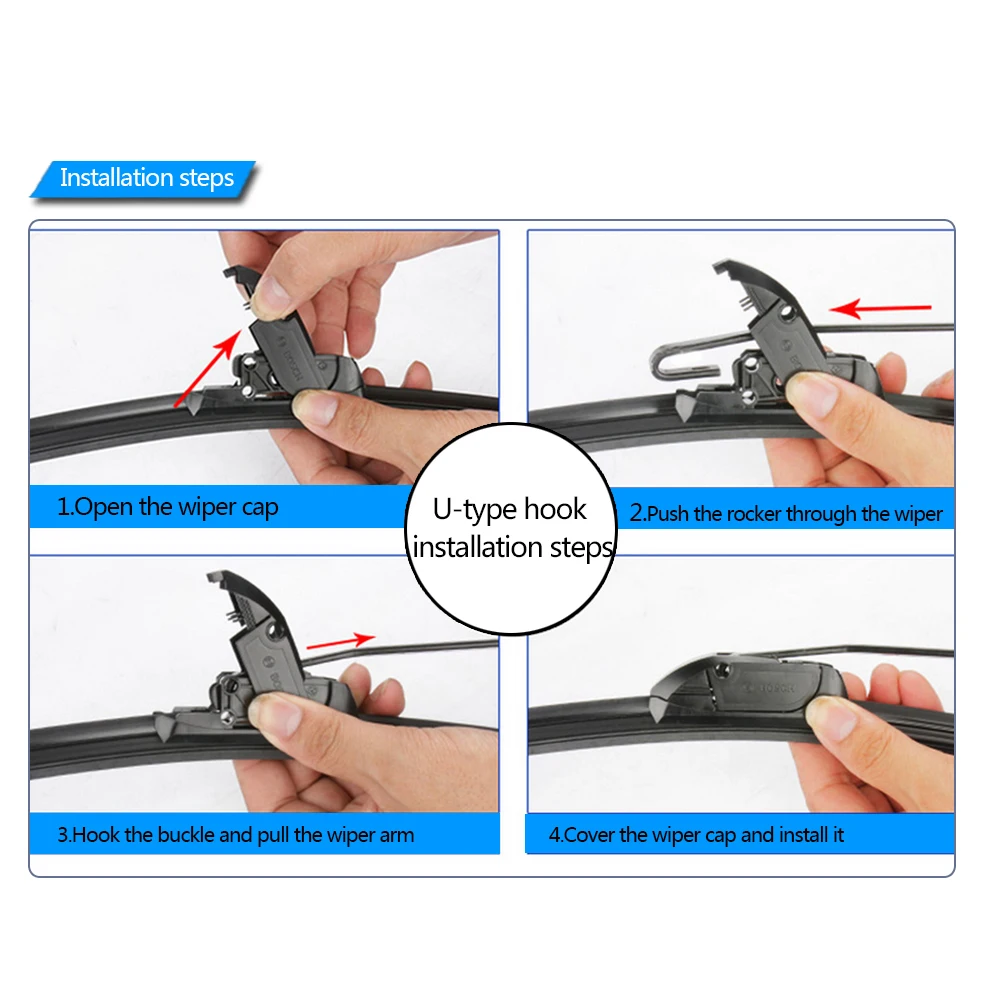 For Toyota Yaris XP90 XP130 XP210 GXPA16R 2006-2025 Car Wiper Blade Front Wipers Windscreen Fit U Hook Arm Auto Accessories - Image 2