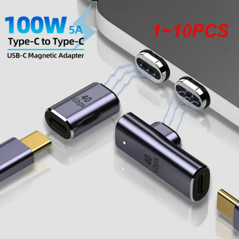 1~10PCS PD 100W Fast Type-C Magnetic Charger Adapter 40Gbps Charging Magnet USB C To Type C Converter 24 Pins 8K@60Hz USB-C