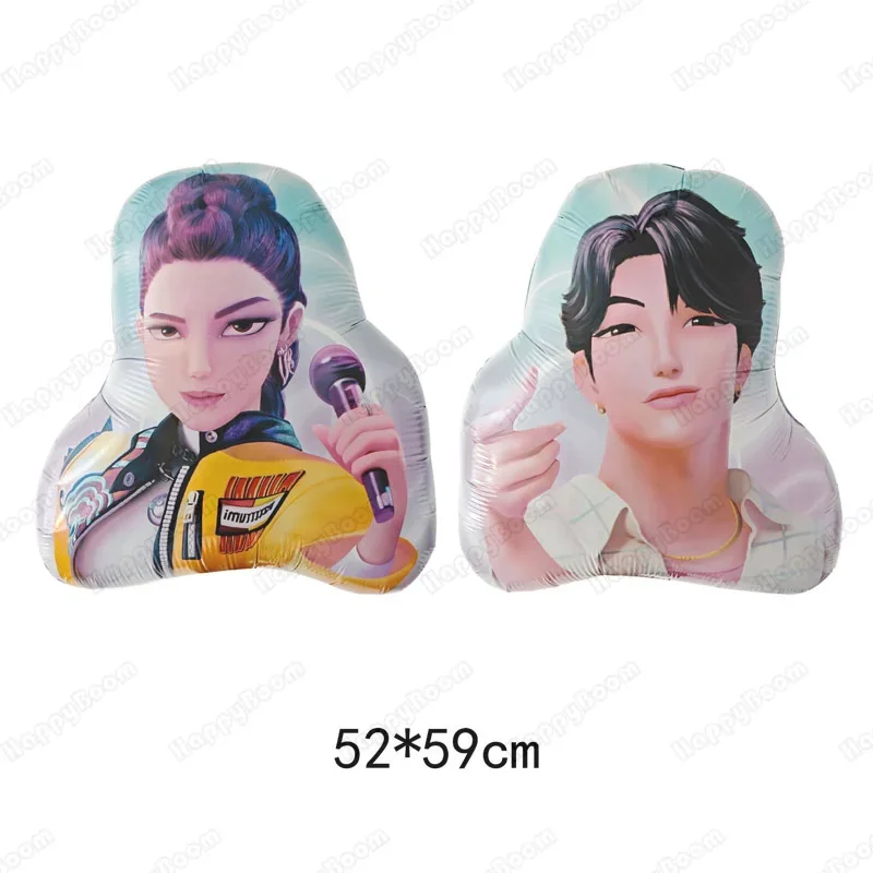 7 قطعة Kpop شيطان الصيادين عيد ميلاد بالون الديكور مجموعة الموسيقى فتاة عدد الألومنيوم بالونات الاطفال لوازم الحفلات هدية لصالح ديكور #6