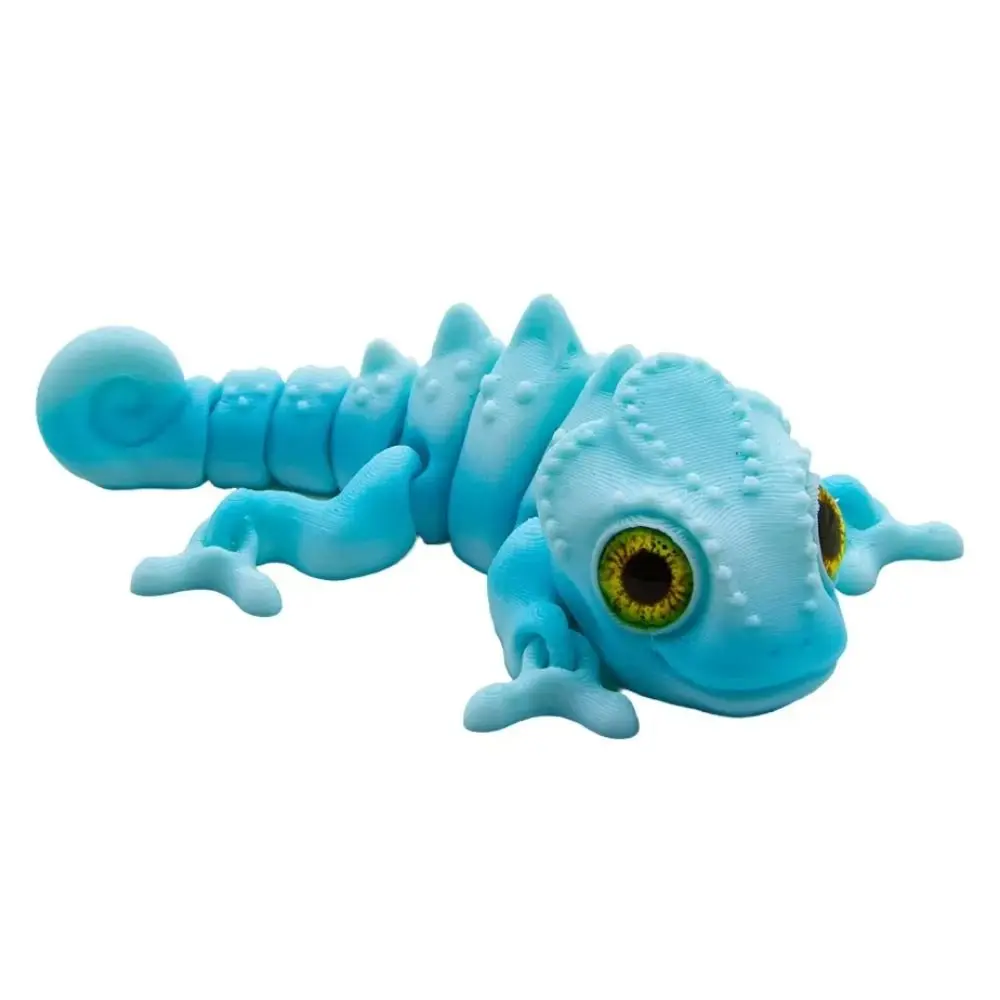 Multi-joint 3D Printing Lizard Simulation Eyes Desktop Ornament Lizard Figures Movable Multi-color Gradient