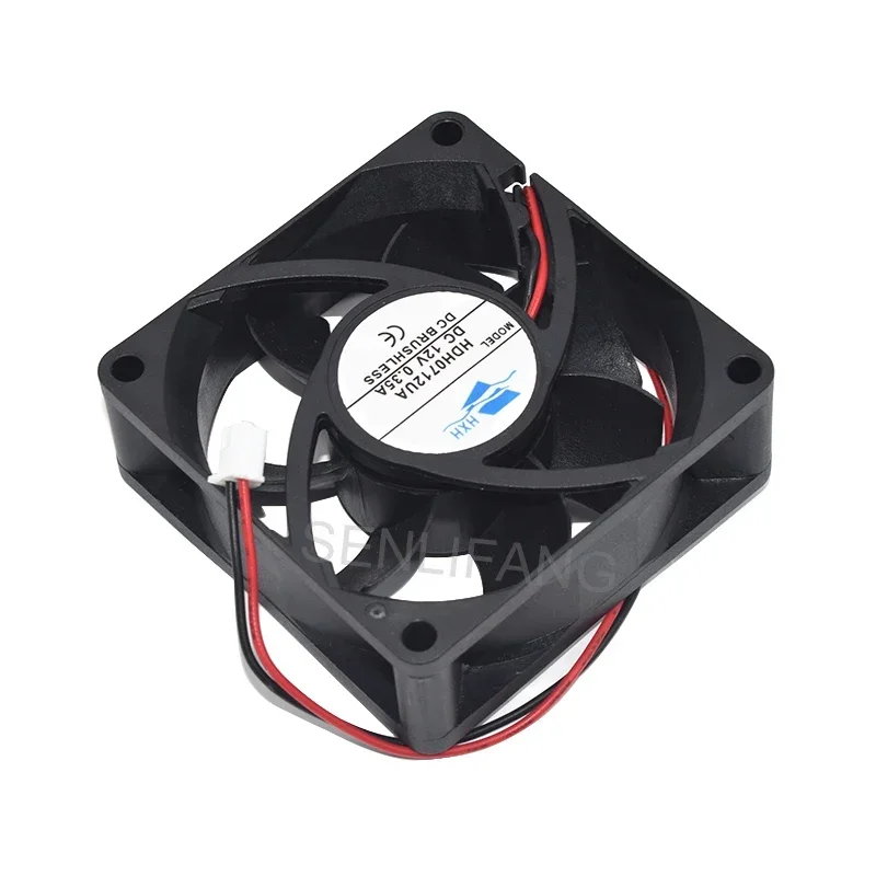 ใหม่เอี่ยม Cooler HDH0712UA สำหรับ HXH DC12V 0.35A 2สายสแควร์ Cooling 70X70X25มม.7025พัดลม