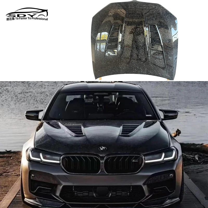 

G30 F90 M5 Customized High Quality Forged Carbon MBJ Style Engine Bonnet Engine Hood For BMW 5 series G30 F90 M5