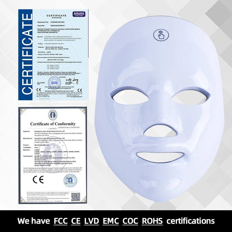 Lesen 7 cores máscara led rejuvenescimento da pele casa face lifting clareamento dispositivo de beleza cuidados recarregável branqueamento dispositivo de beleza
