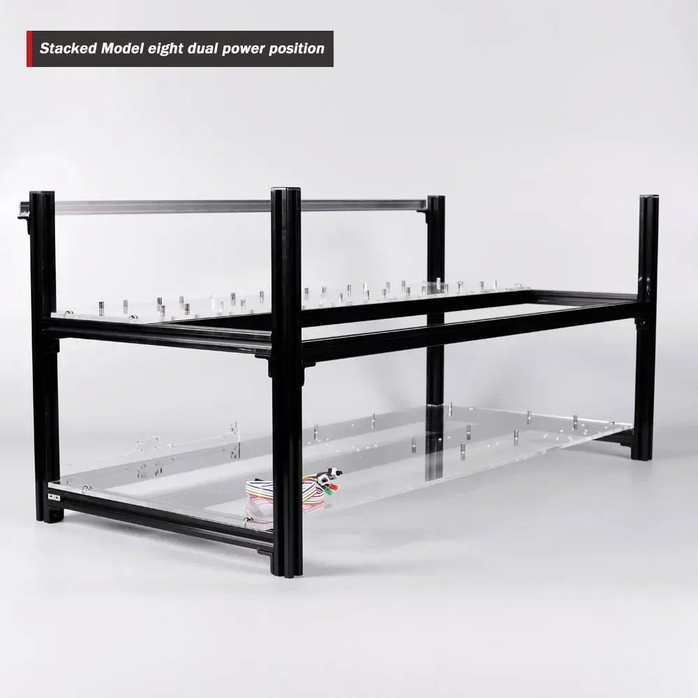 توزيع رف الهيكل، هيكل بطاقة الرسومات المتعددة، وضع المروحة المتعددة، إطار رف وحدة معالجة الرسومات، صندوق خادم مفتوح من الألومنيوم بالكامل M-ATX