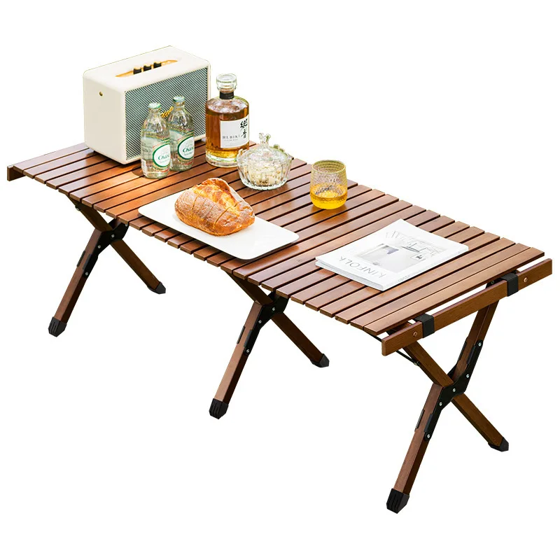

Outdoor camping tables and chairs Outdoor milk tea shop Cafe folding Portable picnic table Egg roll table