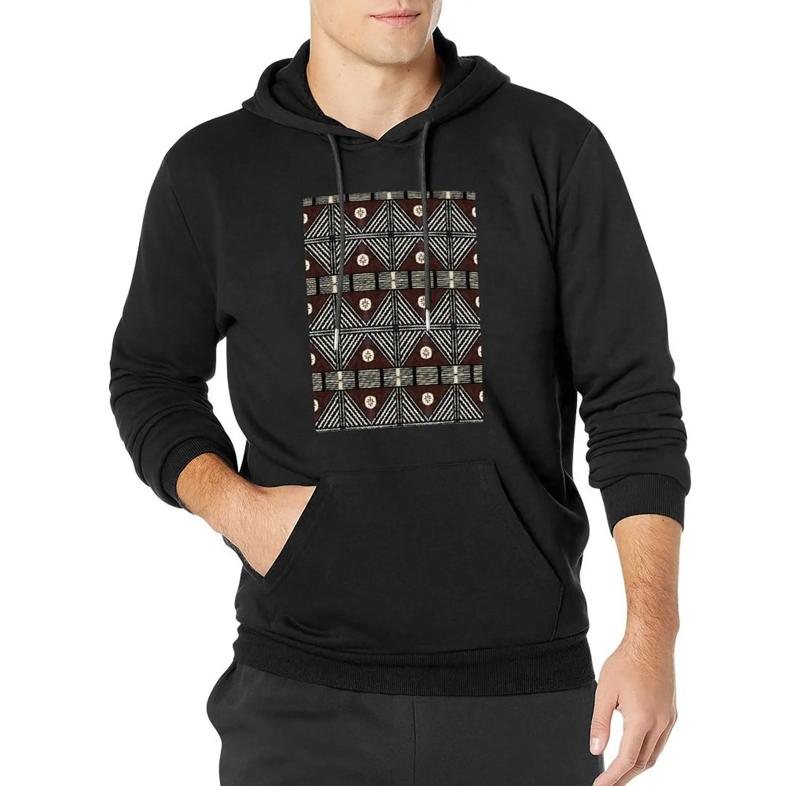 Fijian Tapa Cloth 7 by Hypersphere Pullover Hoodie autumn jacket men mens clothing korean clothes fashion men new hooded tee