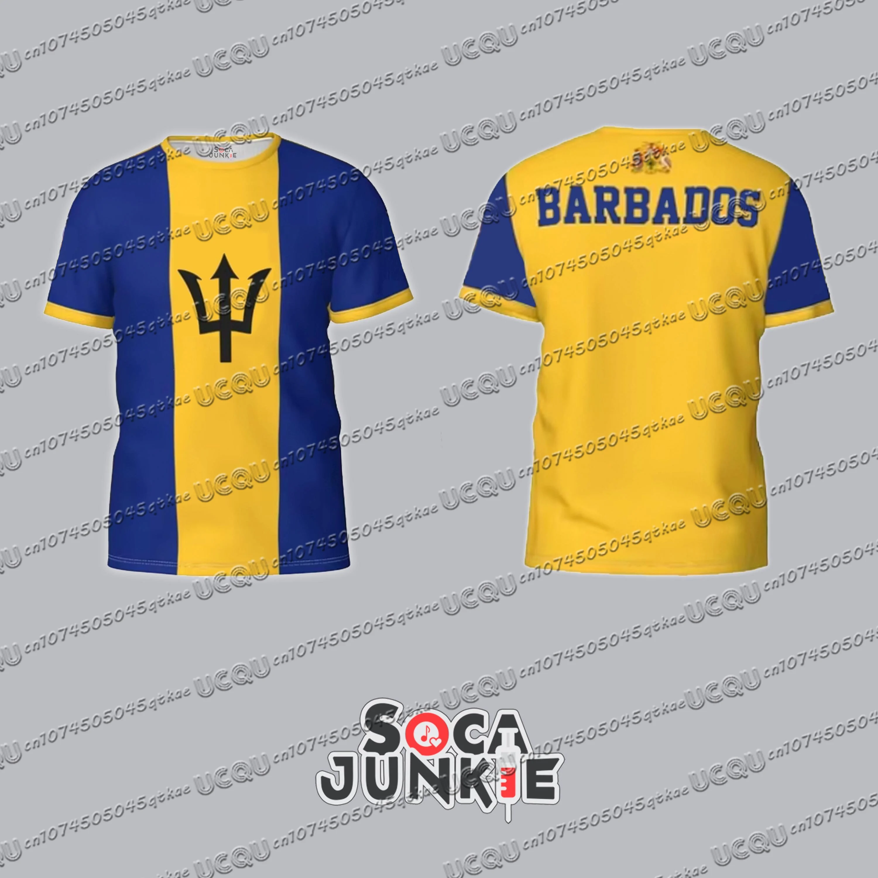 Barbados Athletic Impresión 3D Quickdry Cricket Jersey Exclusivo Barbadian Print Bajan CPL Fan Gear Barbados Pride & Love Culture Tops