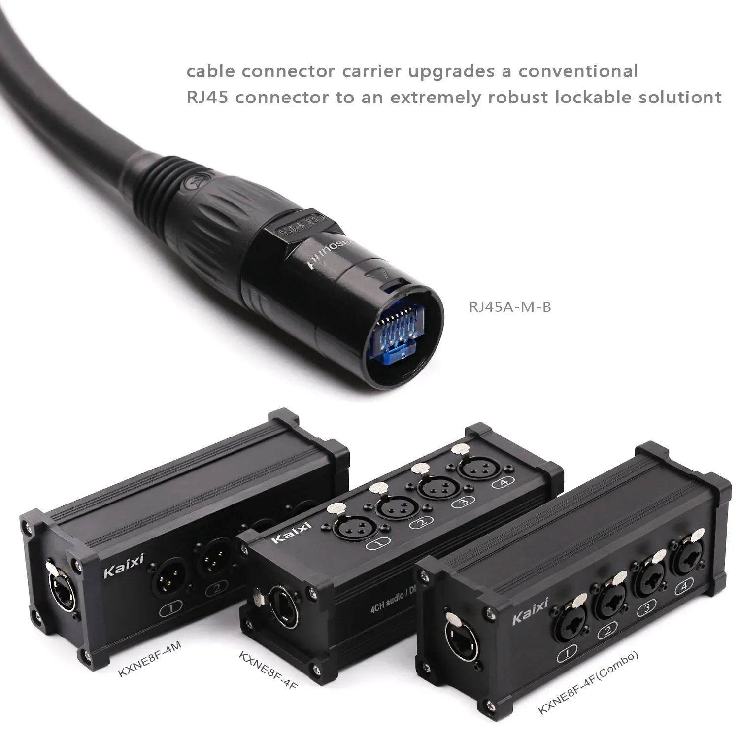 4 Channel 3 Pin Multi Network XLR Cable for Stage Sound Lighting and Recording Studio Male and Female To RJ45 Ethercon NE8F-4M