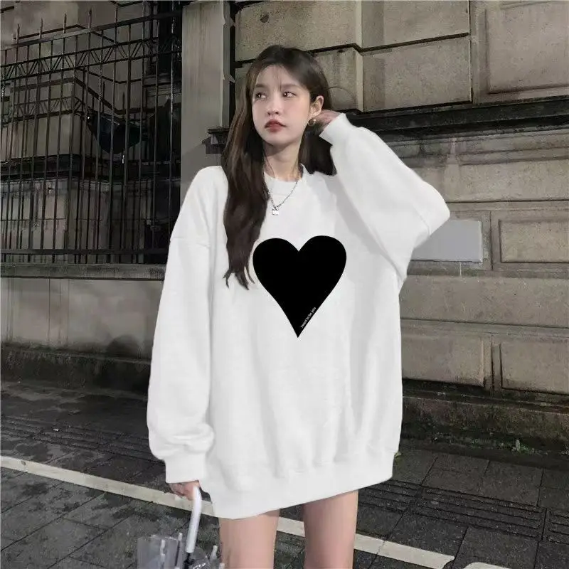 Trend Plus Size Simplicity Hoodies Spring Autumn New Long Sleeve Loose Street Casual Pullovers Top Korean Fashion Women Clothing