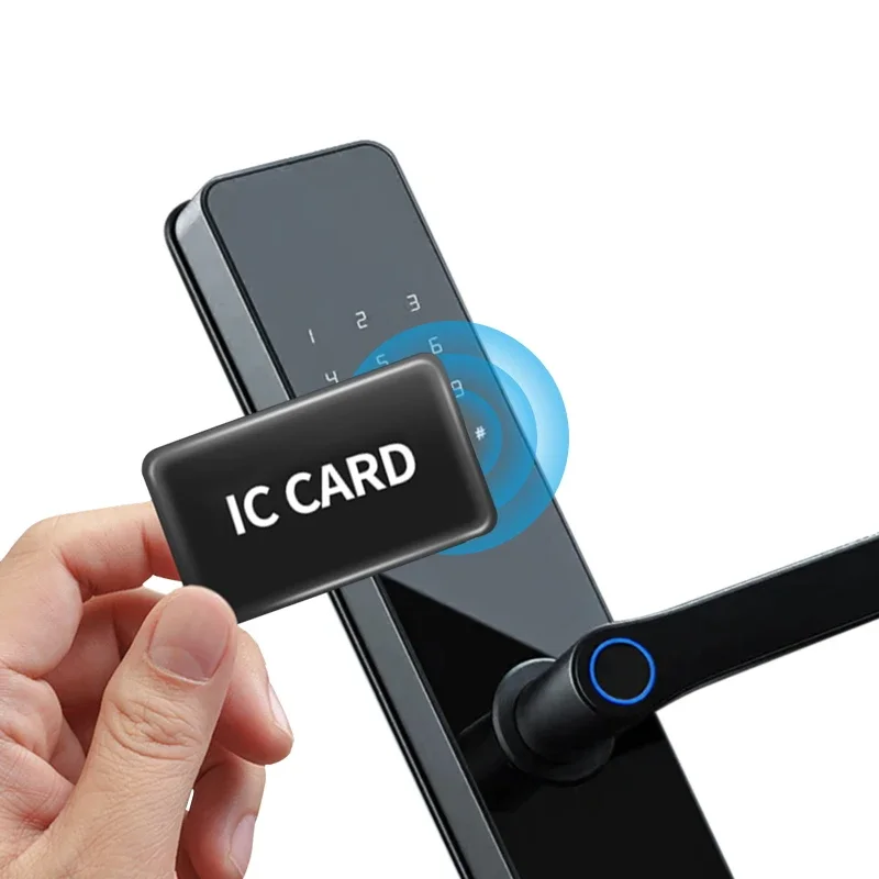 007 KERUI WIFI Wifi Security Smart Lever Lock Tuya Zigebee Smart Fingerprint Password Door Lock Home Security With Mortise Cylin