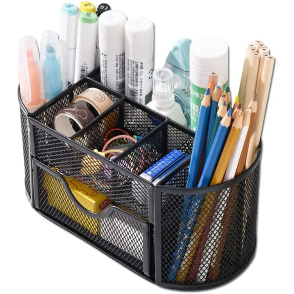 منظم مكتب تخزين الأدوات المكتبية، حامل قلم رصاص للمكتب، شبكة سلكية، لوازم مكتبية، ملحقات مكتبية، منظمات مساحة العمل مع