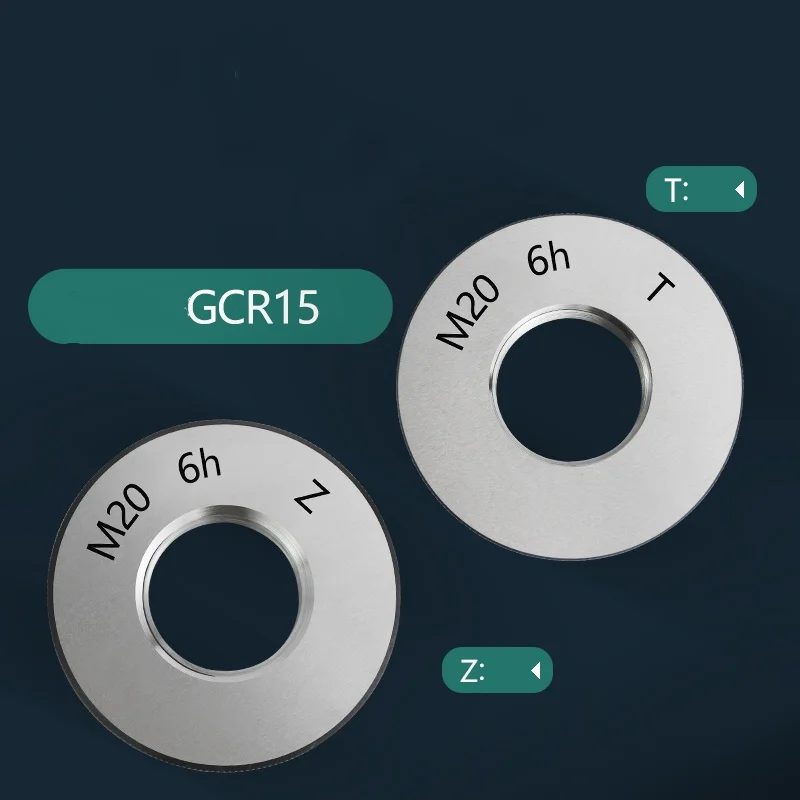 1SET(1*GO+1*NOGO) 4h Calibro ad anello con filettatura a denti fini metrico non standard M10M12M14M16 Strumento di misura