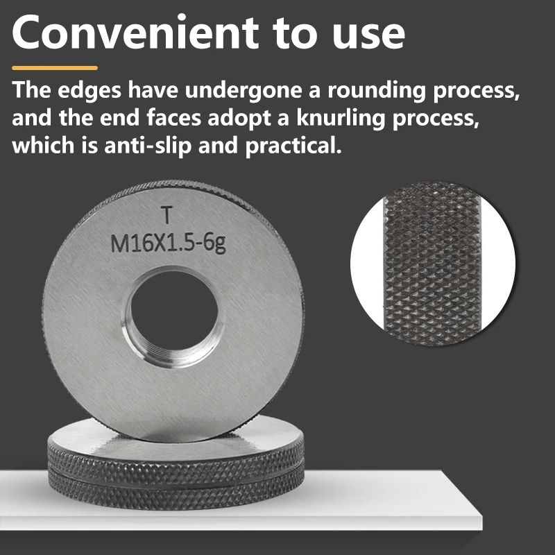 1SET(1*GO+1*NOGO) 6g Accuracy M26-M34 Metric Standard Fine Tooth Thread Ring Gauge Measure Tool X0.5/0.75/1/1.25/1.5/2/3/3.5