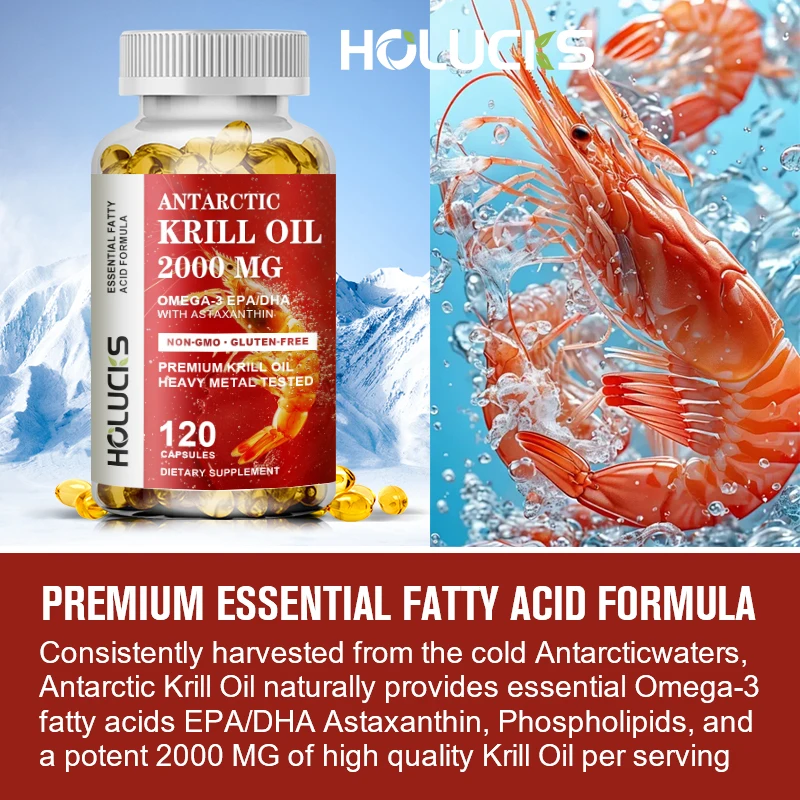 HOLUCKS Pure Krill Oil Supplem - Krill Oil Supplement ulasan dan harga