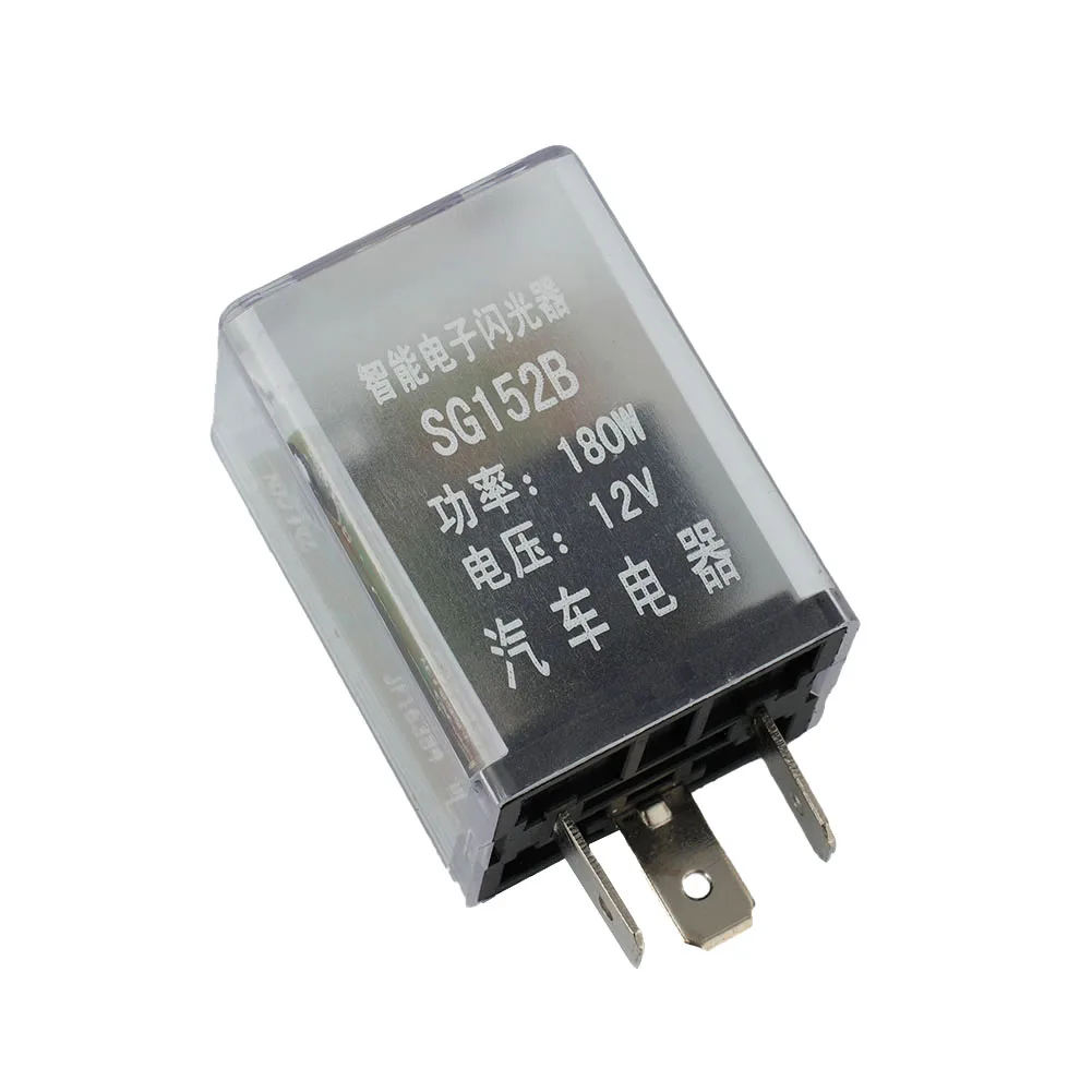 12V 3Pin Car LED Light Flasher Relay Turn Signal Rate Control Blinker Relay 180W Electronic Turn Signal Blinker Indicator Relays