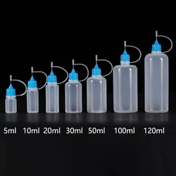 1pc 20-120ml Refillable Dropper Bottles, PE Plastic with Precision Needle Tip, Squeezable Applicator for Oils & Chemicals