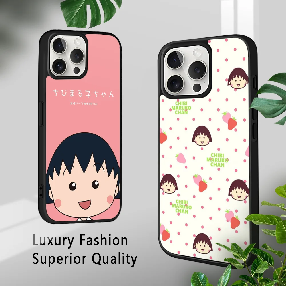 Chibi M-Maruko-Chan Phone Case For iPhone 16 15 14 13 12 11 Pro Xs Max Mini Plus Celulares Hard Funda