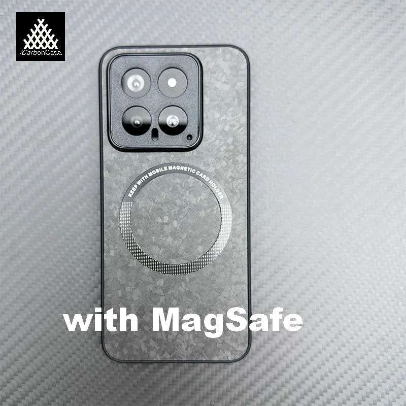 

Magnetic Real 3K Twill / Forged Carbon Fiber Case for Xiaomi 15 14 13 Ultra 15Pro 14Pro 13Pro Full Coverage Cover with Magsafe