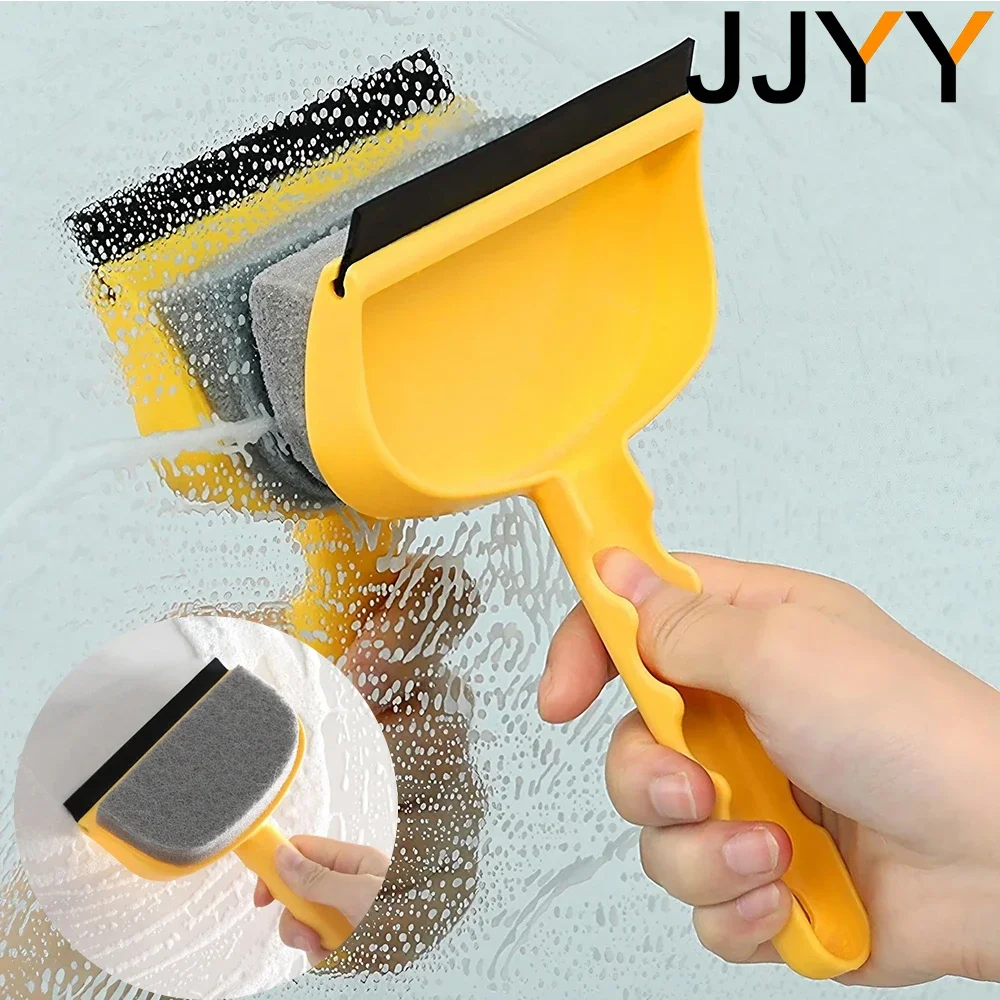 JJYY Double Sided Household Window Cleaner Tile Bathroom Cleaning Brush Window Scraper Cleaning Mirror Tool