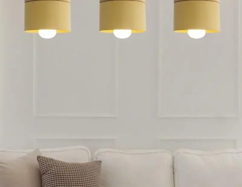 

Modern Nordic Creative Restaurant Macaron Iron Art Aisle Light Single Head White Gray Bedroom Bedside Lamp