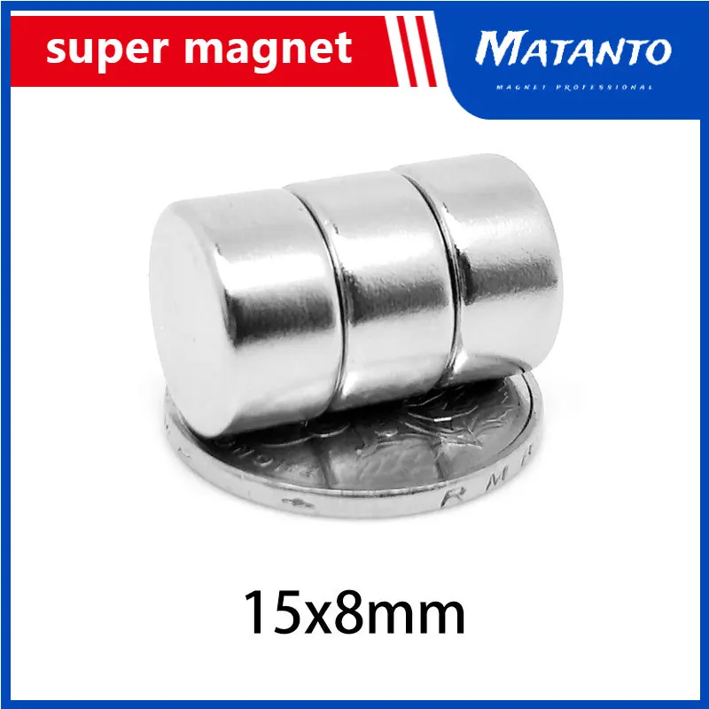 

2/5/10/20/40PCS 15x8 Small Strong Round Magnets 15mmx8mm N35 circular Neodymium Magnet 15x8mm Permanent NdFeB Magnet Disc 15*8