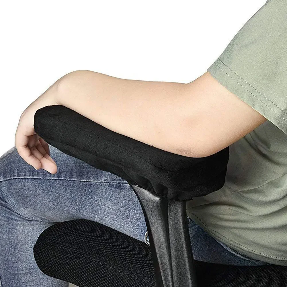 Forearms Support Covers Chair Armrest Pad Office Memory Foam Relief Pressure Home Ergonomic Anti Slip Cushion Soft Elbow Pillows image 3