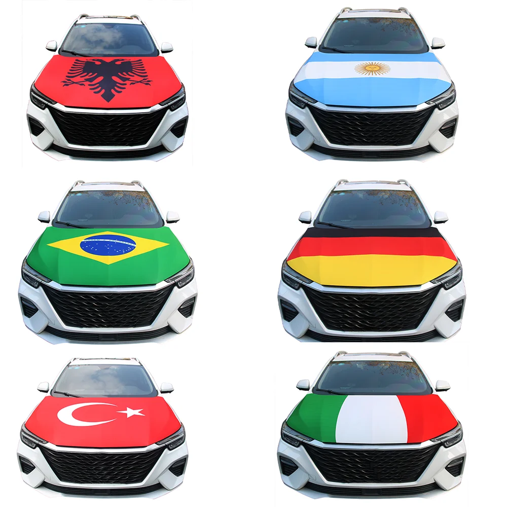 National Flag Car Hood Cover Flag Decorative Automobile Engine Hood Wrap for Vehicle Decoration Customized Flag