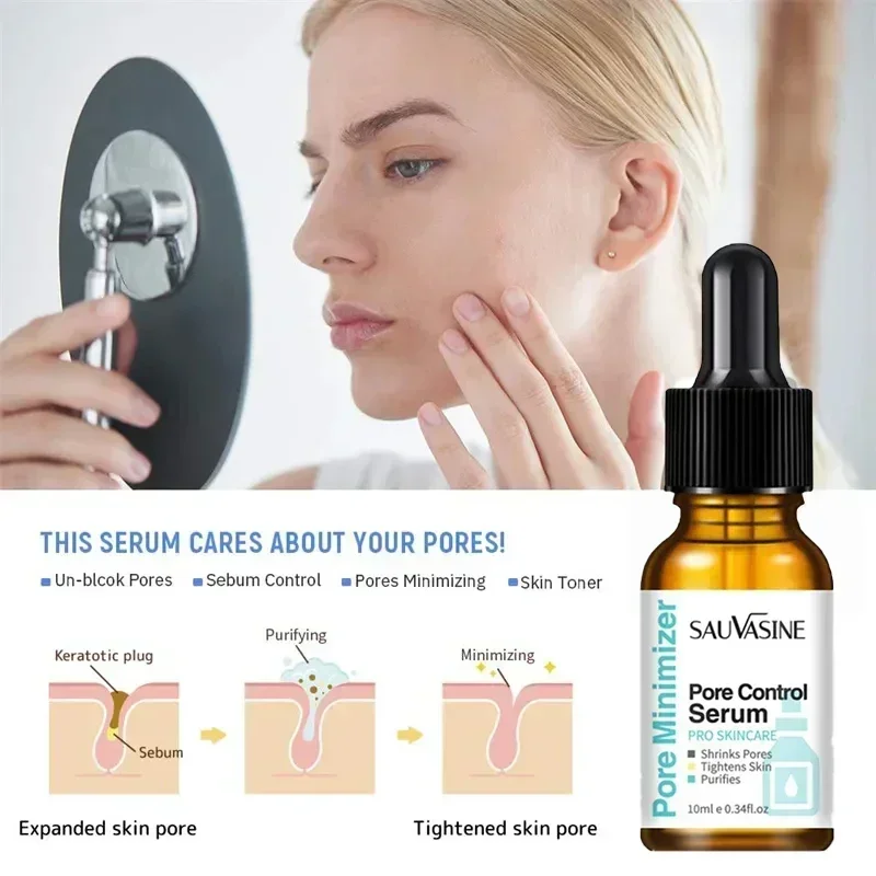 

Pore Shrinking Serum Face Removing Large Pores Tightening Repairing Facial Pore Minimizing Essence Skin Care Beauty