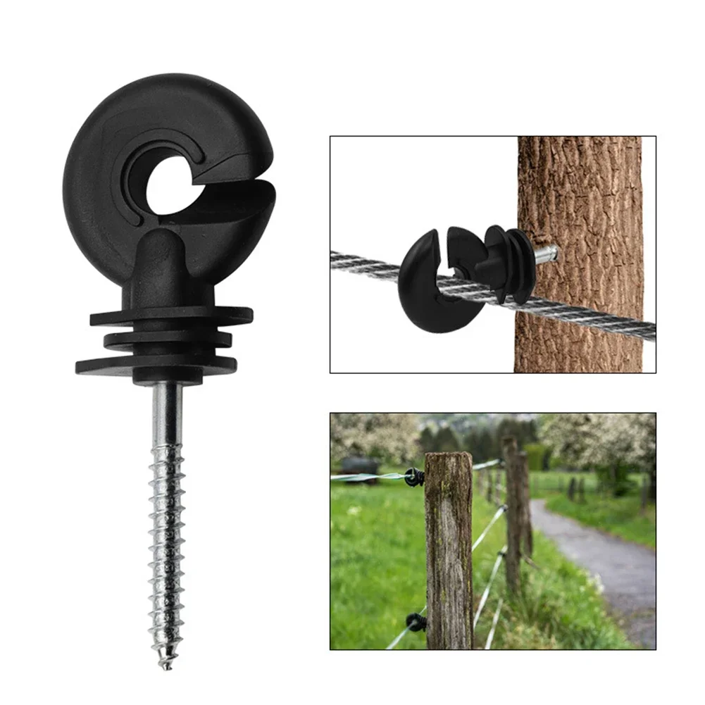 Outdoor Garden Livestock Thread Hook Fence Insulator Wire Connection Tool Long-lasting Multifunctional Screw-In